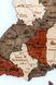 Дерев'яна мапа України "Брауні", багатошарова Logistics КУ-01-3XS  фото 5