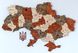 Дерев'яна мапа України "Брауні", багатошарова Logistics КУ-01-3XS  фото 1
