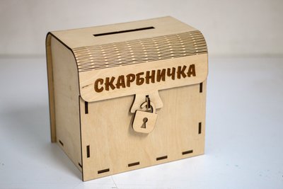 Скарбничка дерев'яна, 22×16×21 см фото — Karta-Ukrainy.com.ua