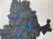 Многослойная Деревянная карта Украины "Графіт"  River  250x165 фото 2 &mdash; Karta-Ukrainy.com.ua