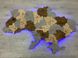 Дерев'яна карта України з підсвіткою "Кам'яний ліс", багатошарова Travel КУ-09-4XS-P фото 3