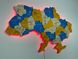 Дерев'яна карта України з підсвіткою "Патріот", багатошарова Travel КУ-04-4XS-P фото 12