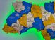 Дерев'яна карта України з підсвіткою "Патріот", багатошарова Travel КУ-04-4XS-P фото 11