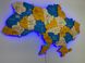 Дерев'яна карта України з підсвіткою "Патріот", багатошарова Travel КУ-04-4XS-P фото 7